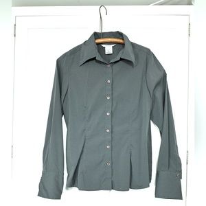 Tall Girl Gray Button-down